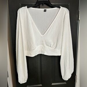 SHEIN Ruffled Crop Top and Skirt Set